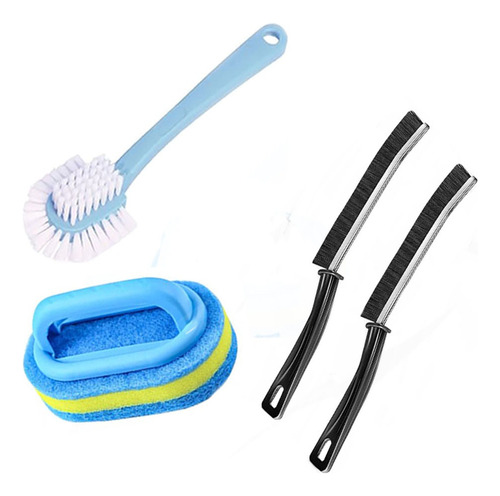 4 Cepillos Limpieza Multifuncional Para Hogar Oficina Baño