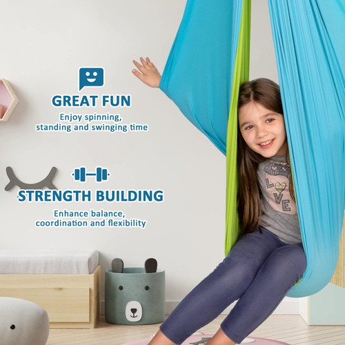 Columpio Sensorial Doble Capa Giratorio 360 Para Niños Y Adu