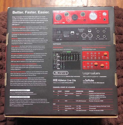 Focusrite Clarett 2pre Interfaz De Audio Profesional Usb
