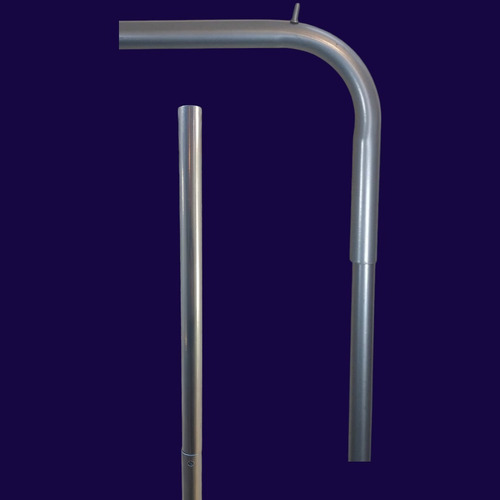 Perchero Metalico Comercial Enano 70 X 1,40 C/prolongador Gris