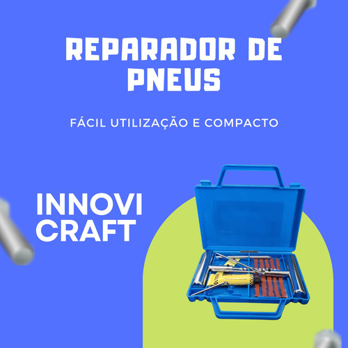 Kit Para Reparo De Pneu Set 12 Peças Innovi Craft