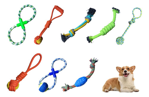 Kit 4 Brinquedo Corda Resistente Forte Pet Interativo Cão 