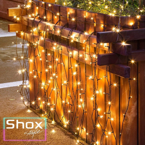 Imagen 8 de 10 de Guirnalda Lineal Exterior 50 Mts Led 500 Luces Blanco Shox
