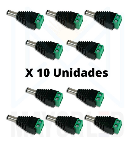 Conector Ficha Plug Hembra Mac Alimentacion Dc Camar Led X10