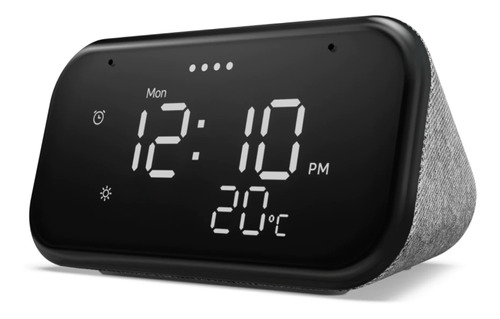 Imagen 1 de 3 de Altavoz inteligente Lenovo Smart Clock Essential con asistente virtual Google Assistant, pantalla integrada de 4" gris 100V/240V