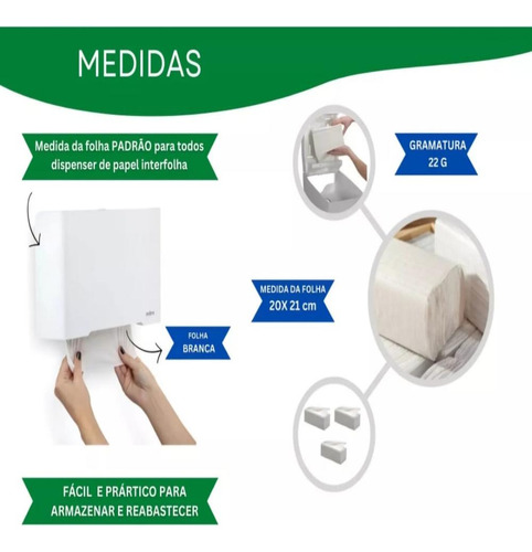 Papel Toalha Interfolhado 1000 Folhas Econômico - Empresas E