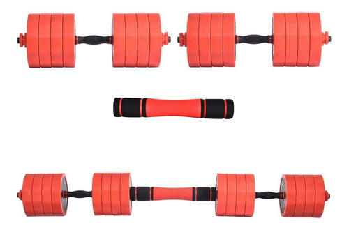 Imagen 3 de 9 de Set Juego Pesas De 30kg, 2 Mancuernas + 1 Extensión De Barra