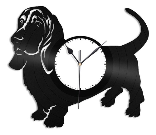 Reloj Pared Vinilo Decorativo Animal Perro Regalo Unico Bar