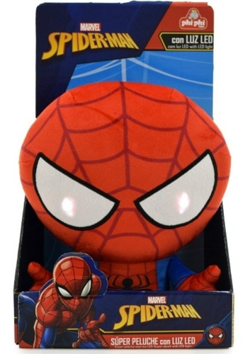 Spiderman Peluche 25cm Con Luz Marvel Original Hombre Araña 