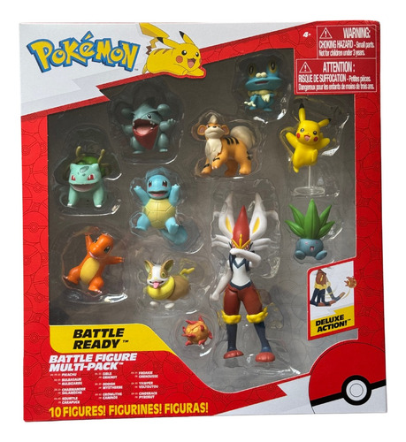 Pokemon Battle Ready Multipack 10 Figuras Pikachu Charmander