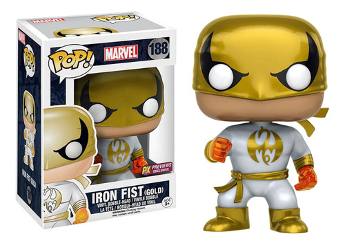Funko Pop Marvel Iron Fist Gold Px Preview Exclusive