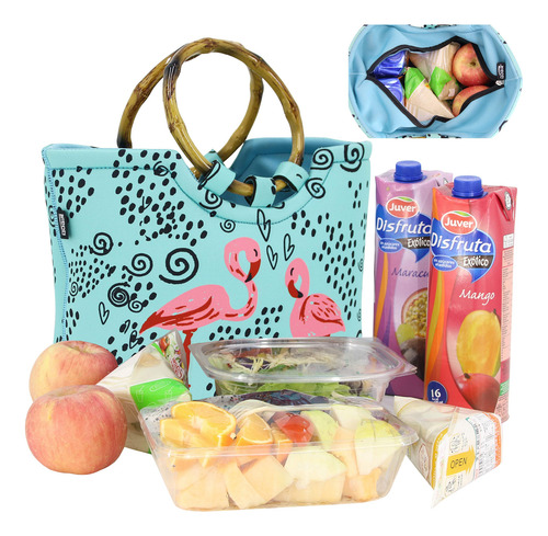 Bolsa Grande Reutilizable De Neopreno Con Bolsillo Interior