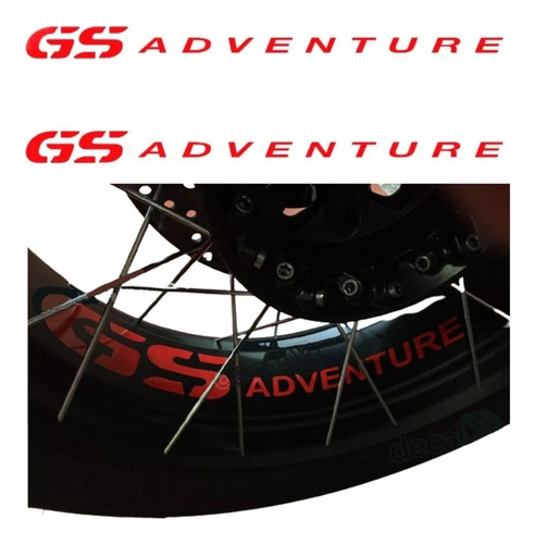 Kit Adesivo Refletivo Roda Moto Para Bmw Gs Adventure 14208 Cor Vermelho