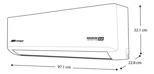 Aire Minisplit 220v Mirage 1.5 Tonelada Solo Frío Magnum 22