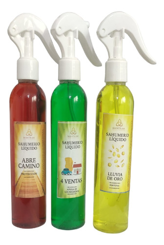 Sahumerio Liquido Abrecamino, 4 Venta, Lluvia De Oro, Pack 3