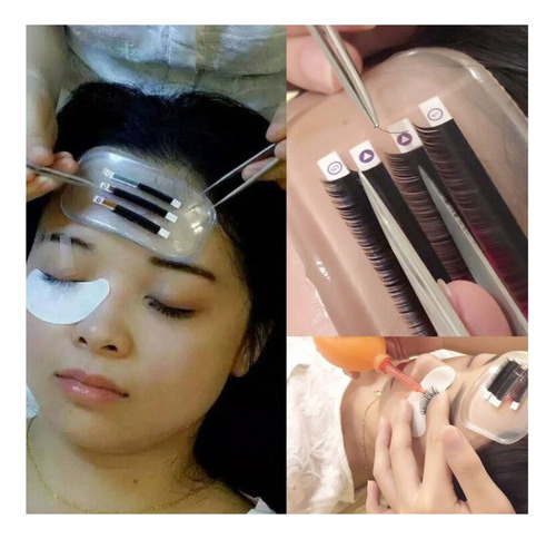5 Pz De Base De Silicona Extensión De Pestañas Volumen Ruso