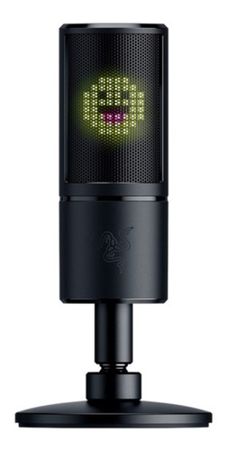 Micrófono Razer Seiren Emote Led Streamer Podcast Color Negro