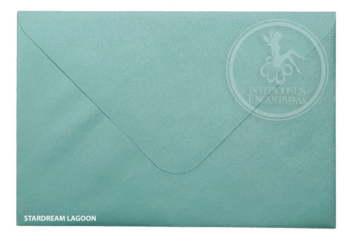100 Sobres Papel Aperlado Nacarado 140g - 15.5x20.5cm Color Verde Menta Stardream Lagoon Liso