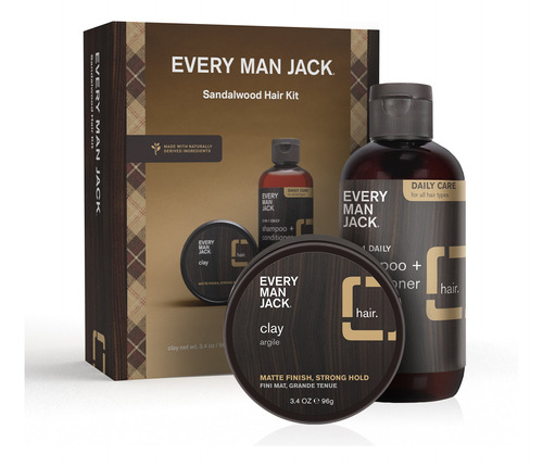 Cada Hombre Jack Sandalwood Daily Hair Care Holiday Gift For