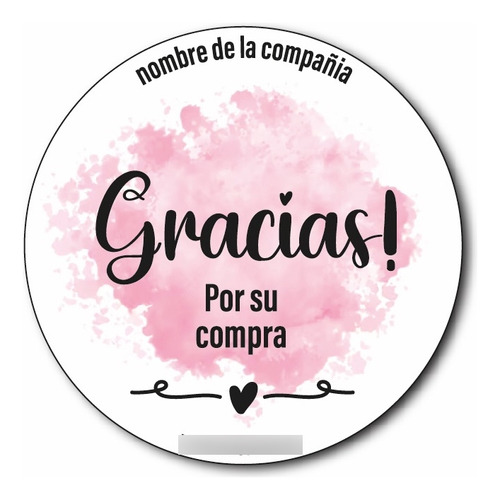 Stickers Gracias Por Tu Compra Personalizados 500 Unidades