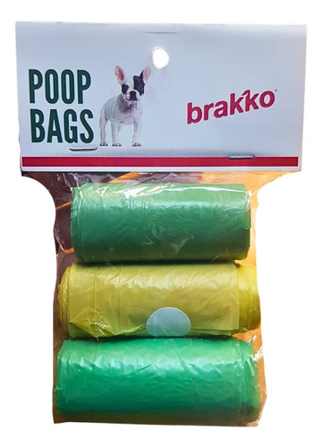 Bolsas Recolectoras Para Mascotas Brakko Poop Bags X 3