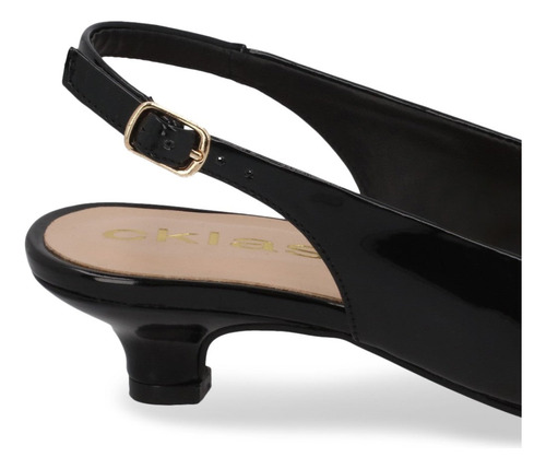 Zapatos Mules Formal Pv36081 Piel Sintetico Correa