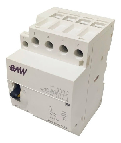 Contactor Modular Tetrapolar 63a Baw Cm63-am40m Pr