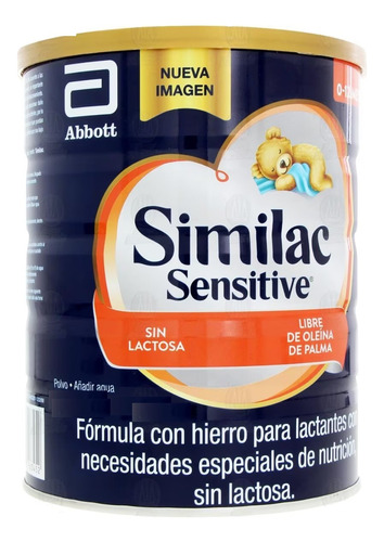 Fórmula Similac Sensitive Sin Lactosa Bebés 0-12 Meses 350gr