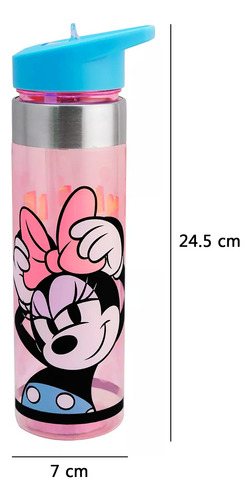 Botella De Agua Ligera Con Manija Para Niños Varios Diseños Minnie 1721-376