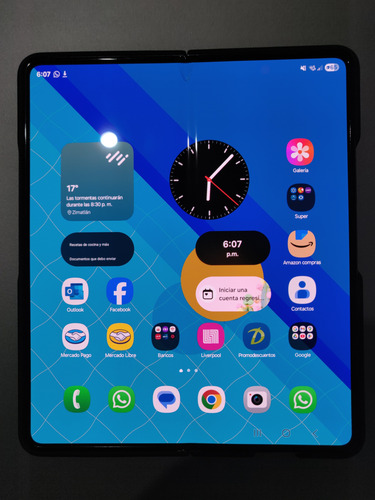Celular Samsung Galaxy Z Fold 5 512gb Azul Cielo Y Funda Con S Pen Azul Claro (Usado)