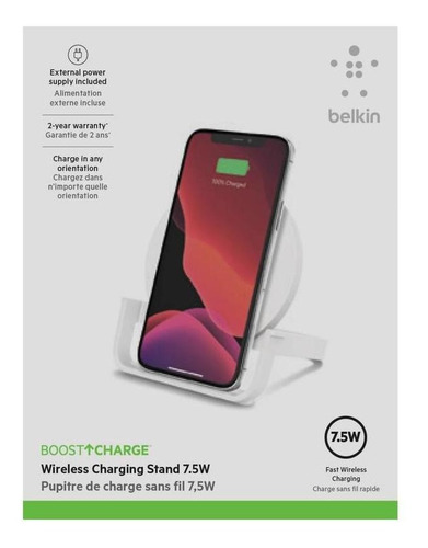Imagen 5 de 5 de Belkin Wireless Charging Pad Boostcharge 10w