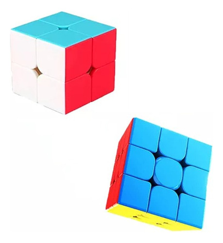 Pack 2 Cubo Rubik Tipo De Qiyi 2x2, 3x3 Uso Profesional