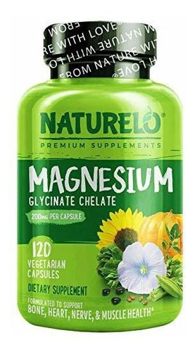 Naturelo Suplemento De Glicinato De Magnesio - 200 Mg De Gl