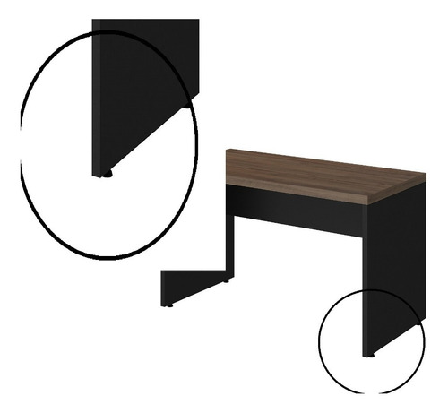 Imagem 5 de 7 de Mesa Reta Pe Painel Home Office 150x60 Tampo De 40mm