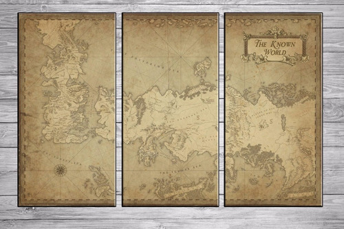 Cuadros Modernos Mapa Game Of Thrones 75x45 Ideal Habitacion