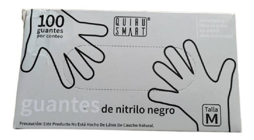 Guantes De Nitrilo Color Negro Talla M