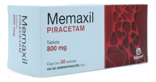 Piracetam 800 Mg Memaxil Caja Con 30 Tabletas Maver