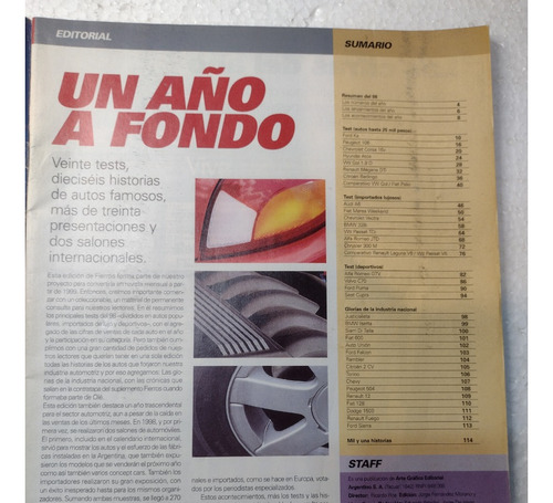 Revista Olé Los Mejores Test Del 98 Diciembre 1998 (Usado)