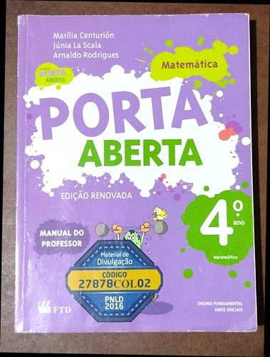 Imagem 1 de 1 de Livro Porta Aberta , Matemática 4 Série, Professor 