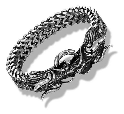 Pulsera De Dragón Brazalete Hombre Regalo Acero Inoxidable 