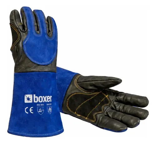 Luva De Solda Boxer Profissional Mig Mag Soldador Reforçada