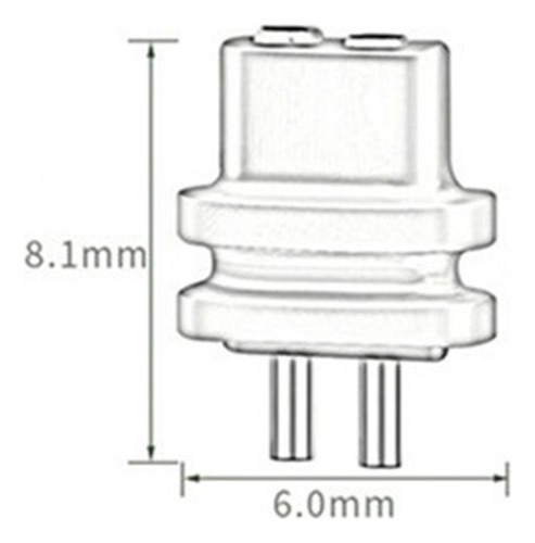 2 Conectores De Aguja Para Clavija Macho De 0,7 A 0,8 Mm, Co