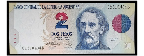 Argentina 2 Pesos Convertibles Serie B 1994 Sc Bot 3016