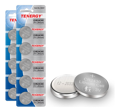 Tenergy Bateria Cr2430, Bateria De Litio De 3 V Para Llavero