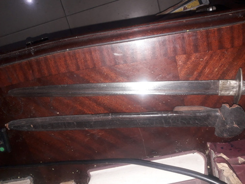 Caronero Antiguo C 1880 Mango En Plata Hoja Solimgen (Usado)