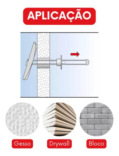 Kit 100 Bucha Nylon Fischer K54 Com Parafusos 4x50 Drywall