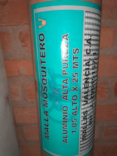 Imagen 1 de 3 de Malla Mosquitero Aluminio 1,05 X 25 Mts