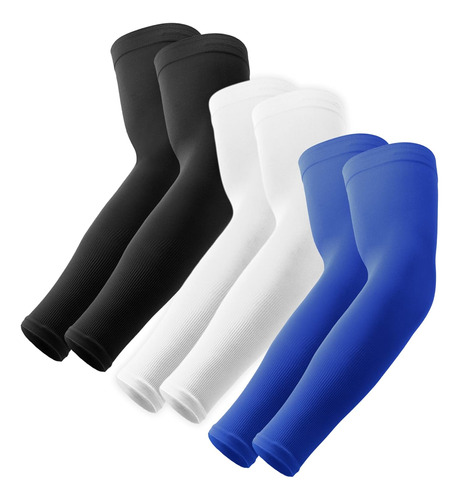 Mangas Outdoor Essentials, 3 Pares, Negro / Azul / Blanco