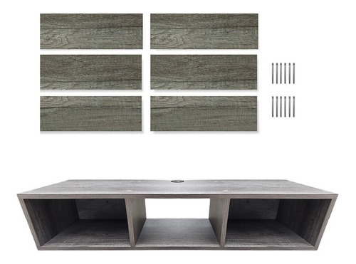 Imagen 2 de 10 de Set Modular De Repisas Flotantes Para Salas U Oficinas. P1 Color Lombardia