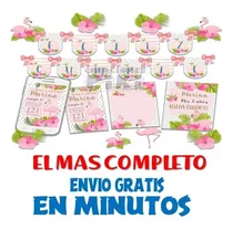 Comprar Kit Imprimible Candy Bar Flamenco Rosa El Mas Completo